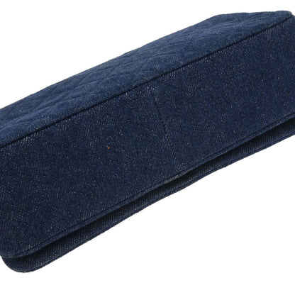 Chanel 1994-1996 Indigo Denim Turnlock Small Full Flap Shoulder Bag