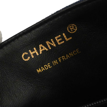 Chanel 1994-1996 Indigo Denim Turnlock Small Full Flap Shoulder Bag