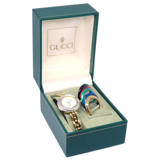 Gucci 11/12 Change Bezel Chameleon Quartz Watch SS