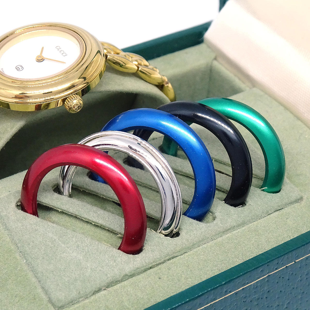 Gucci 11/12 Change Bezel Chameleon Quartz Watch SS