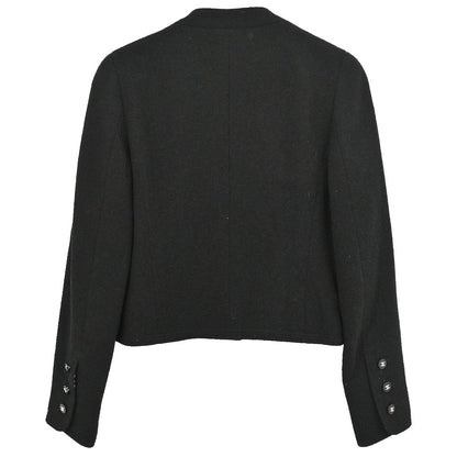 Chanel Collarless Single Breasted Jacket Black
