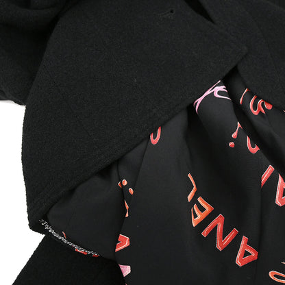 Chanel Collarless Single Breasted Jacket Black