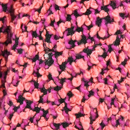 Chanel Single Breasted Collarless Tweed Jacket Pink