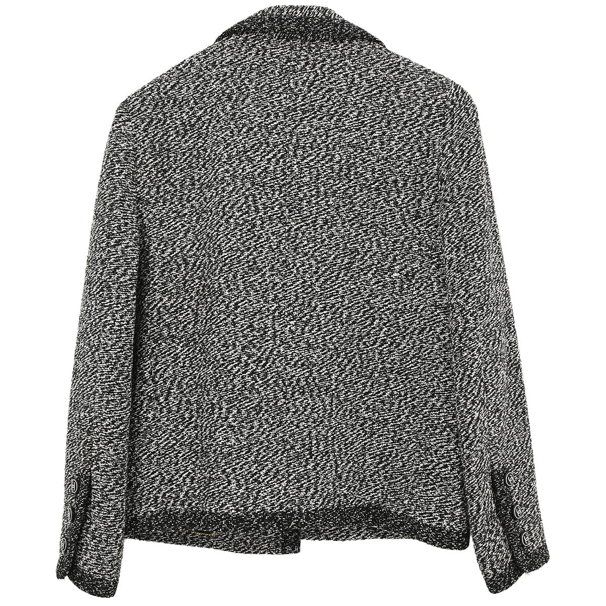 Chanel 1997 Single Breasted Tweed Jacket Black #42