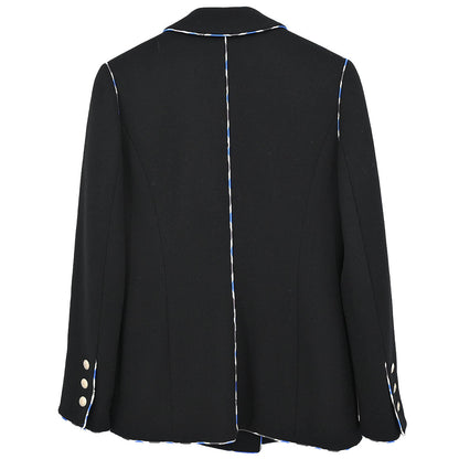 Chanel 2005 Emblem Double Breasted Jacket Black #38