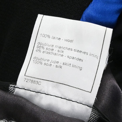 Chanel 2005 Emblem Double Breasted Jacket Black #38