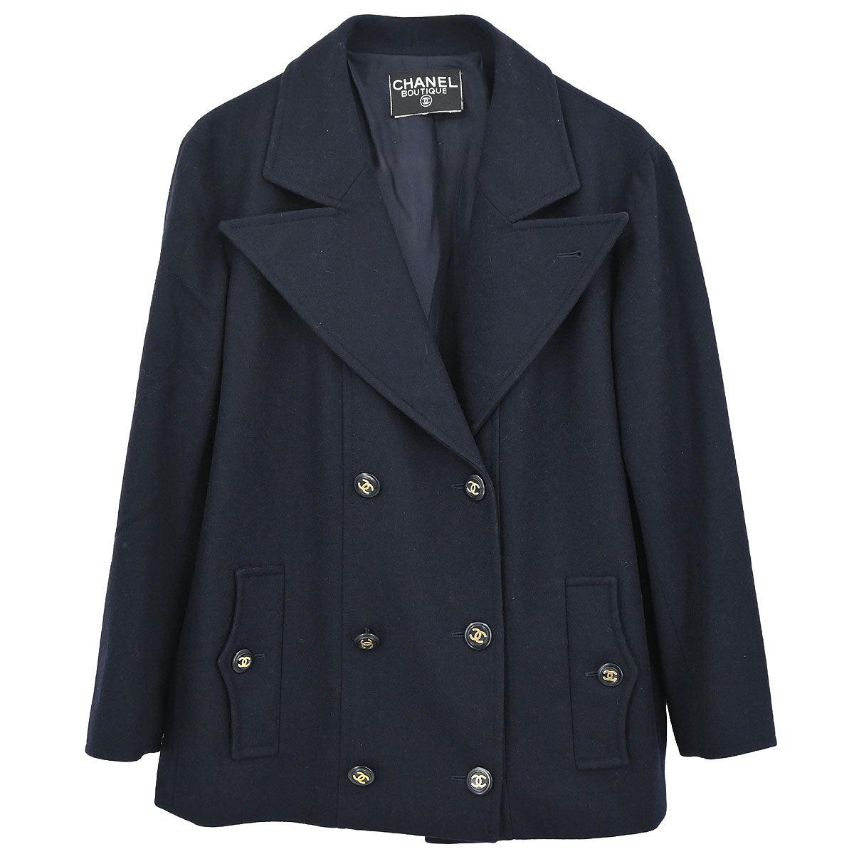 Chanel Double Breasted Jacket Navy