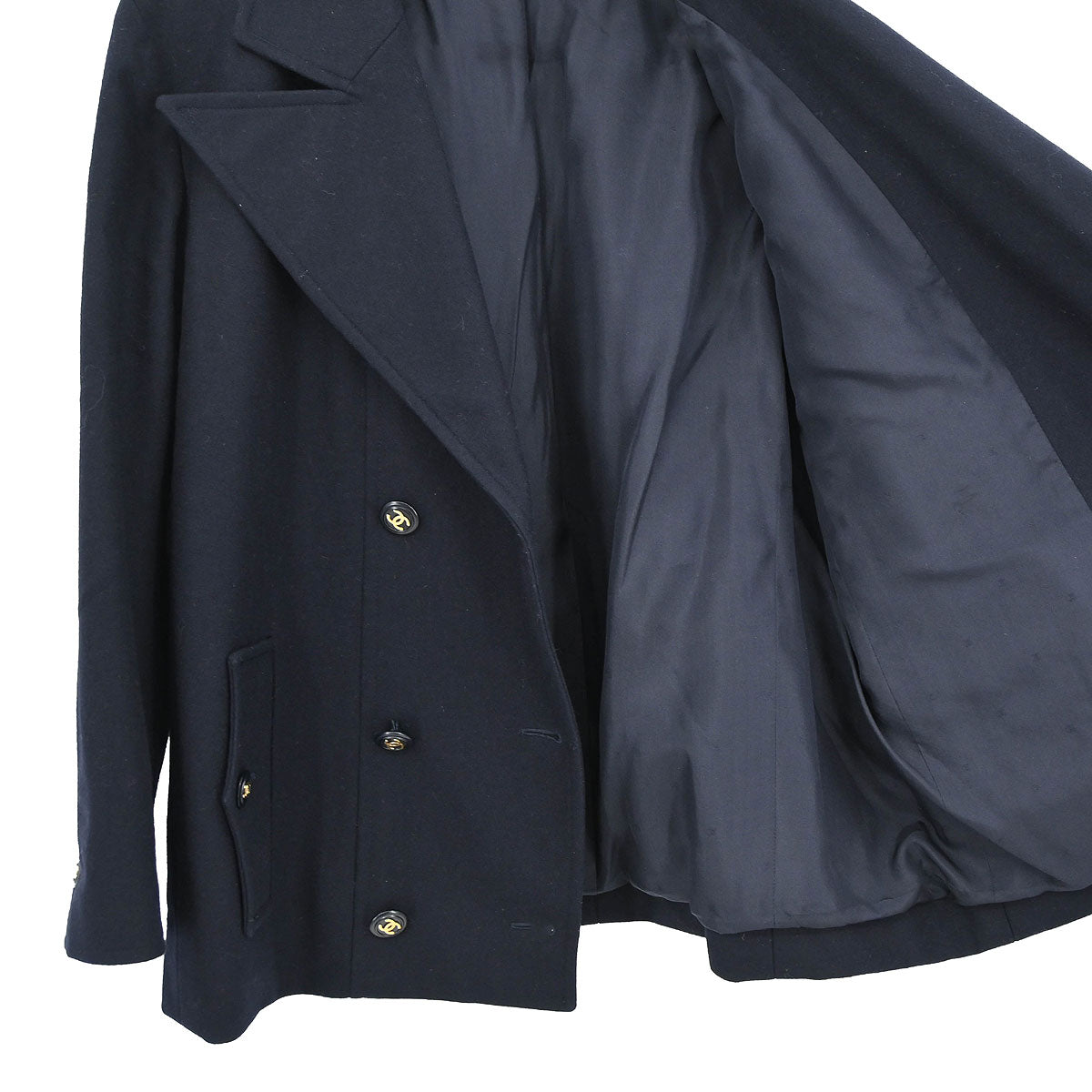 Chanel Double Breasted Jacket Navy