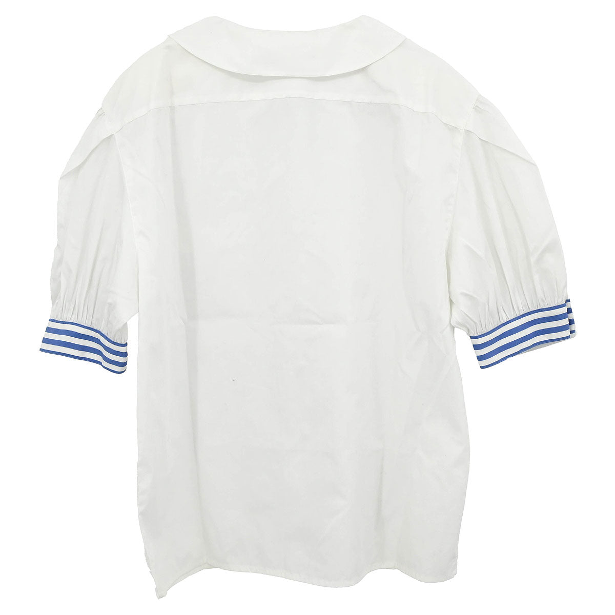 Chanel Short Sleeve Shirt Blouse Top White