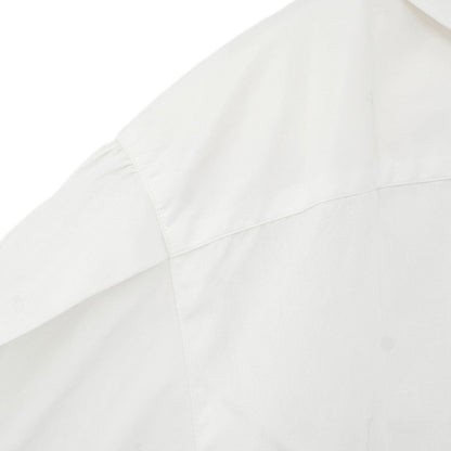 Chanel Short Sleeve Shirt Blouse Top White