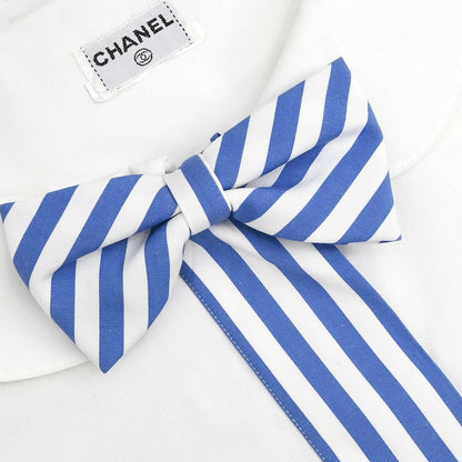 Chanel Short Sleeve Shirt Blouse Top White