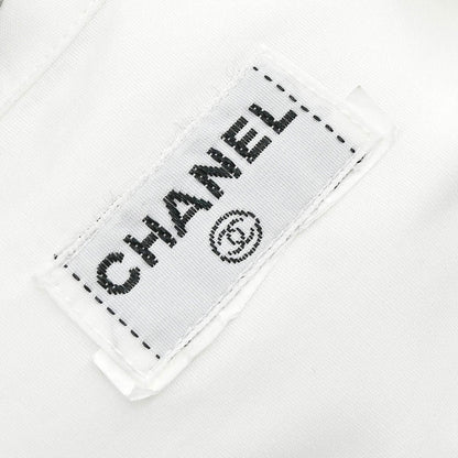 Chanel Short Sleeve Shirt Blouse Top White