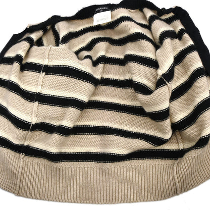 Chanel 1996 Set Cardigan Short Sleeve Top Beige #38