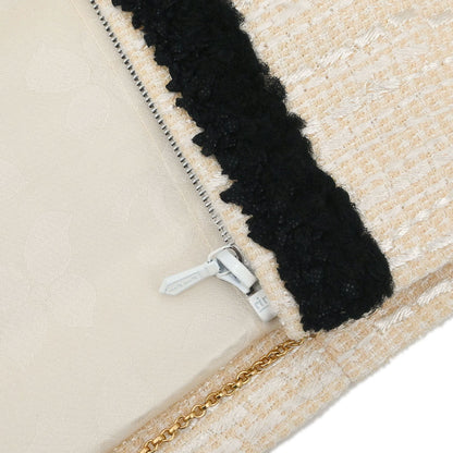 Chanel 2002 Collarless Single Breasted Jacket Ivory #38