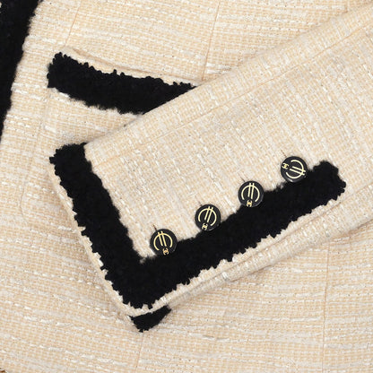 Chanel 2002 Collarless Single Breasted Jacket Ivory #38