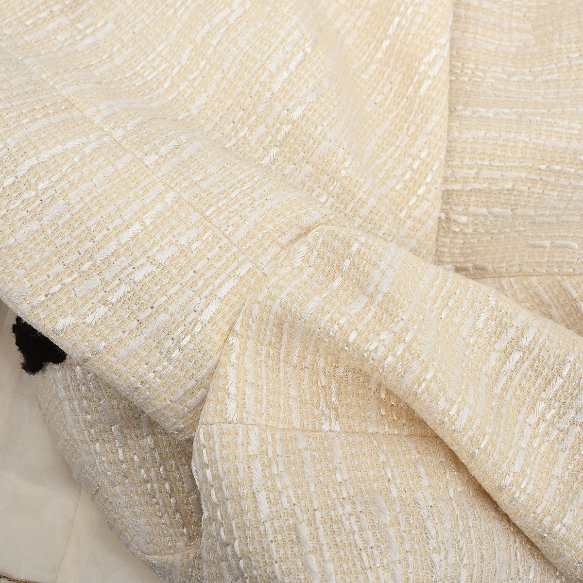 Chanel 2002 Collarless Single Breasted Jacket Ivory #38