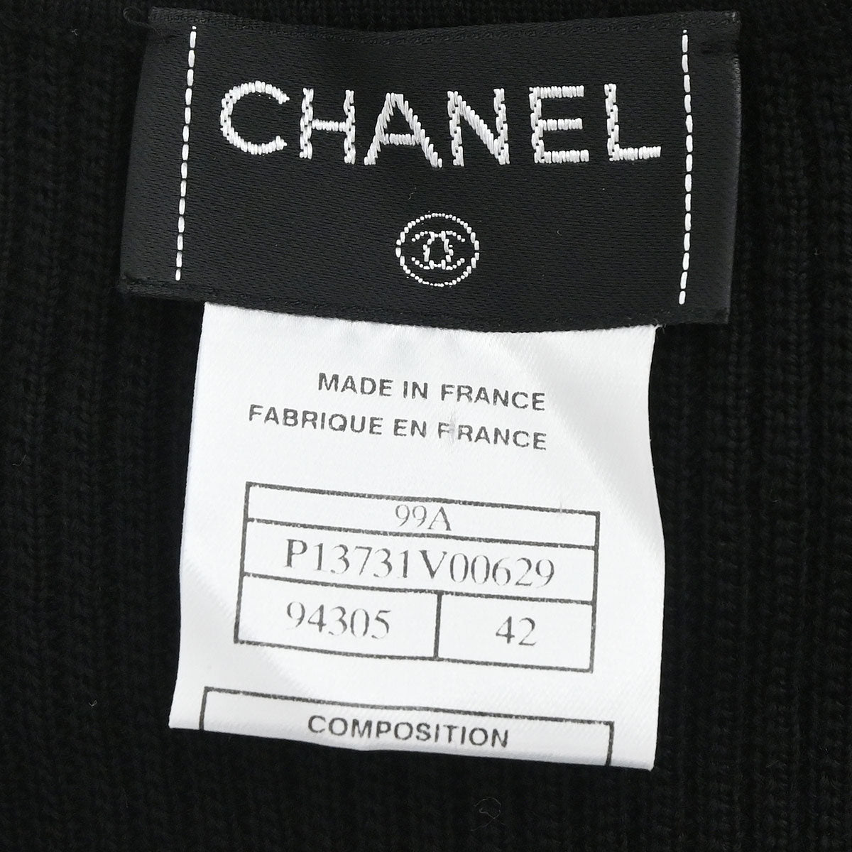 Chanel 1999 Sleeveless Top Vest Black #42