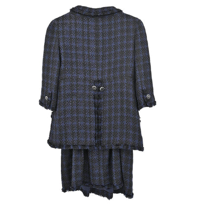 Chanel 2007 Setup Suit Jacket Dress Navy #38