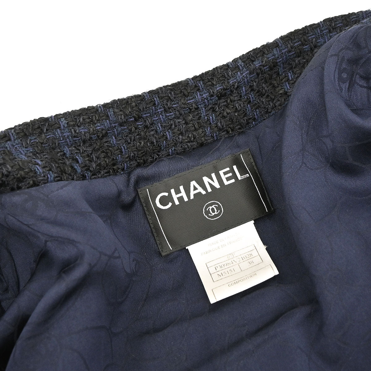 Chanel 2007 Setup Suit Jacket Dress Navy #38