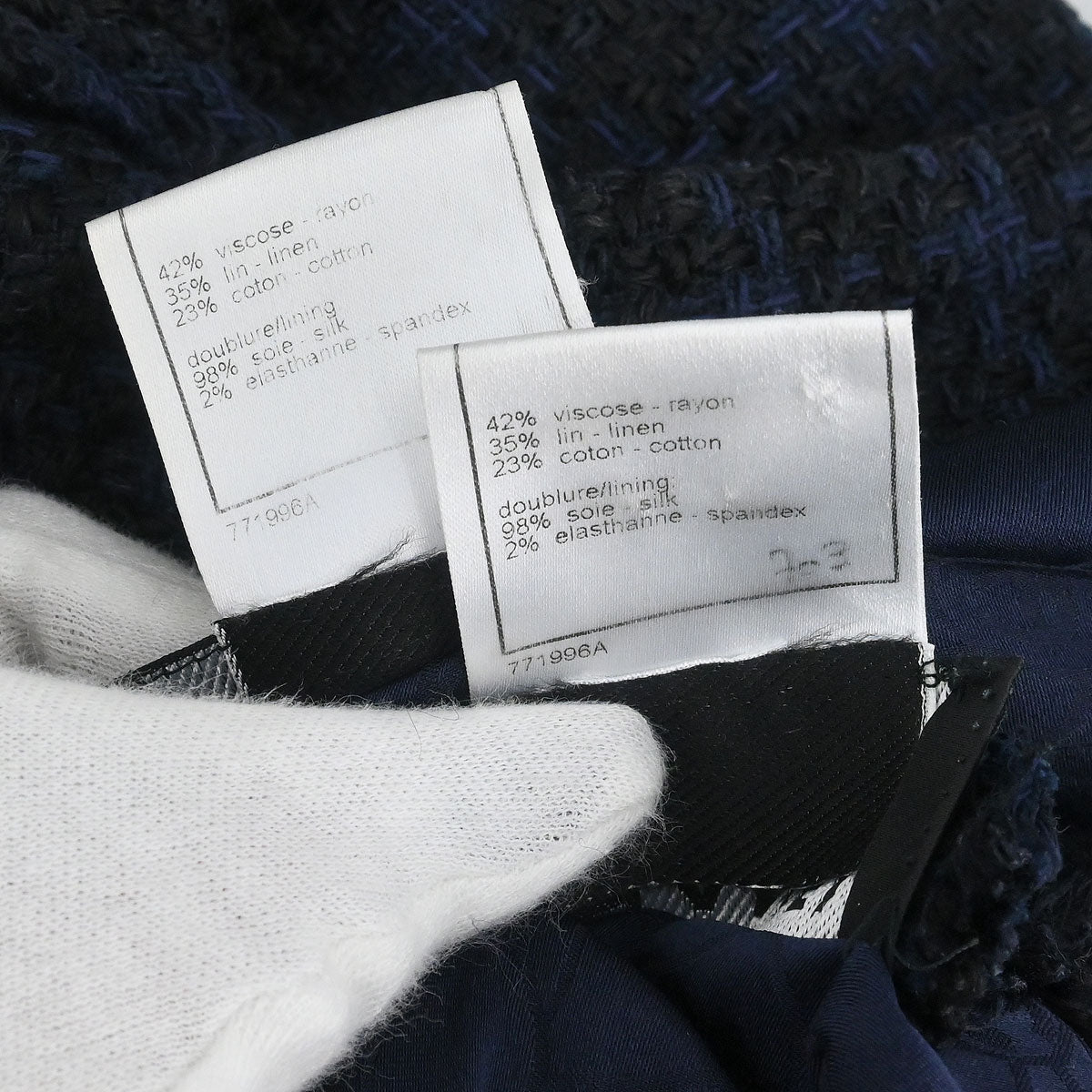 Chanel 2007 Setup Suit Jacket Dress Navy #38