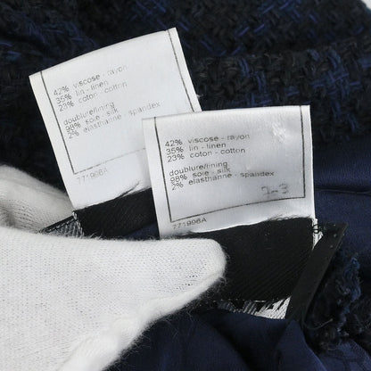 Chanel 2007 Setup Suit Jacket Dress Navy #38
