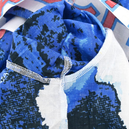 Chanel 2002 Surf Line Short Sleeve Shirt Blouse Top Blue #42