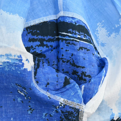 Chanel 2002 Surf Line Short Sleeve Shirt Blouse Top Blue #42