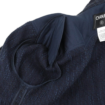 Chanel 2001 Single Breasted Jacket Navy Black #40