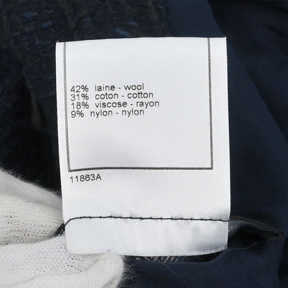 Chanel 2001 Single Breasted Jacket Navy Black #40