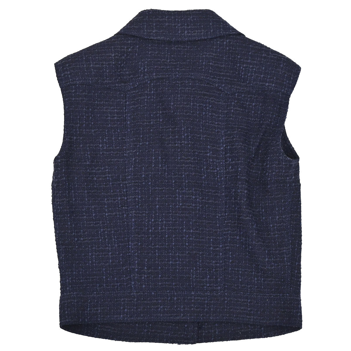 Chanel 2001 Single Breasted Jacket Vest Navy #36