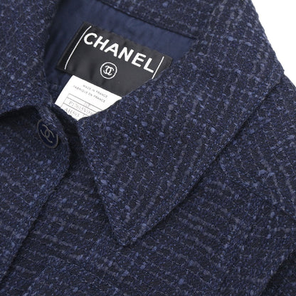 Chanel 2001 Single Breasted Jacket Vest Navy #36