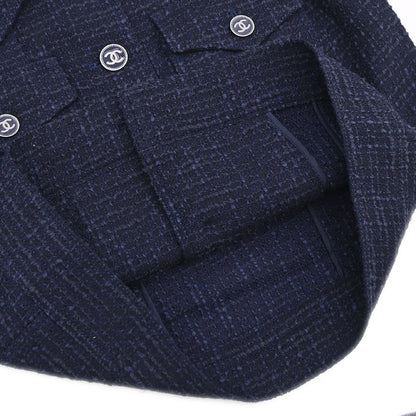 Chanel 2001 Single Breasted Jacket Vest Navy #36
