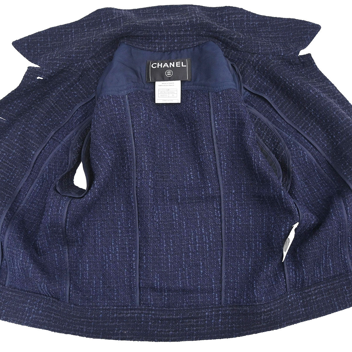 Chanel 2001 Single Breasted Jacket Vest Navy #36