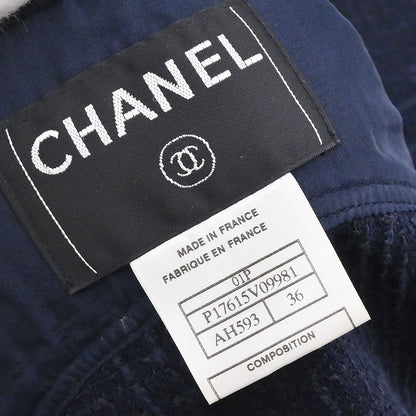 Chanel 2001 Single Breasted Jacket Vest Navy #36