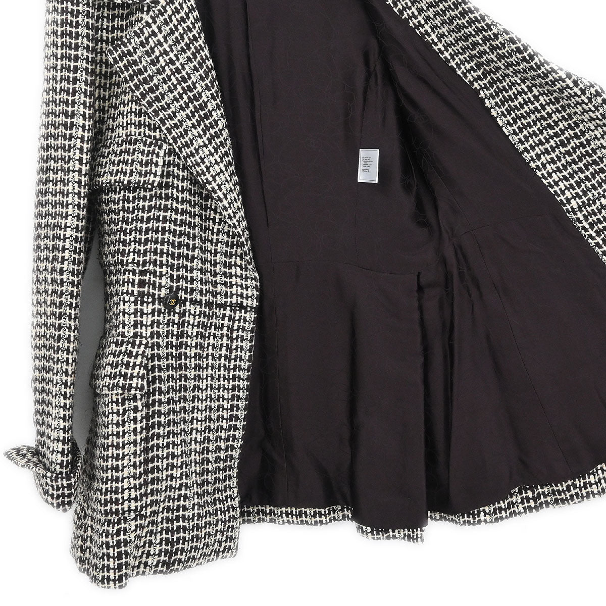 Chanel 2001 Double Breasted Jacket Brown #38