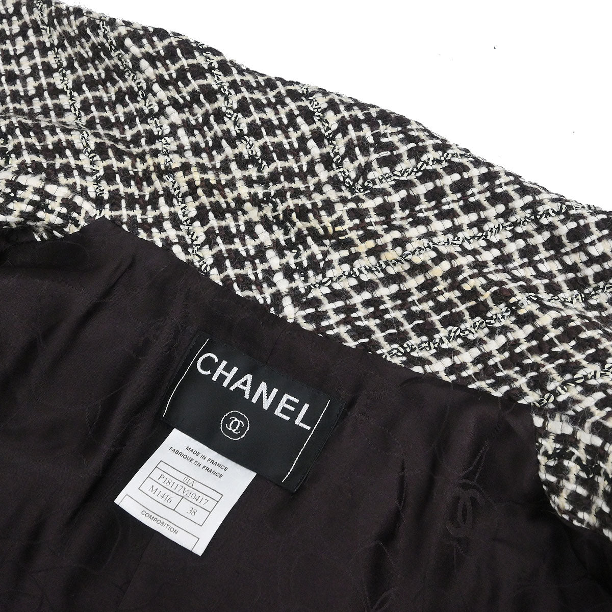 Chanel 2001 Double Breasted Jacket Brown #38