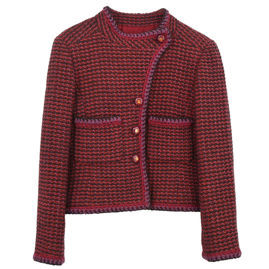 Chanel 2001 Single Breasted Jacket Red #40