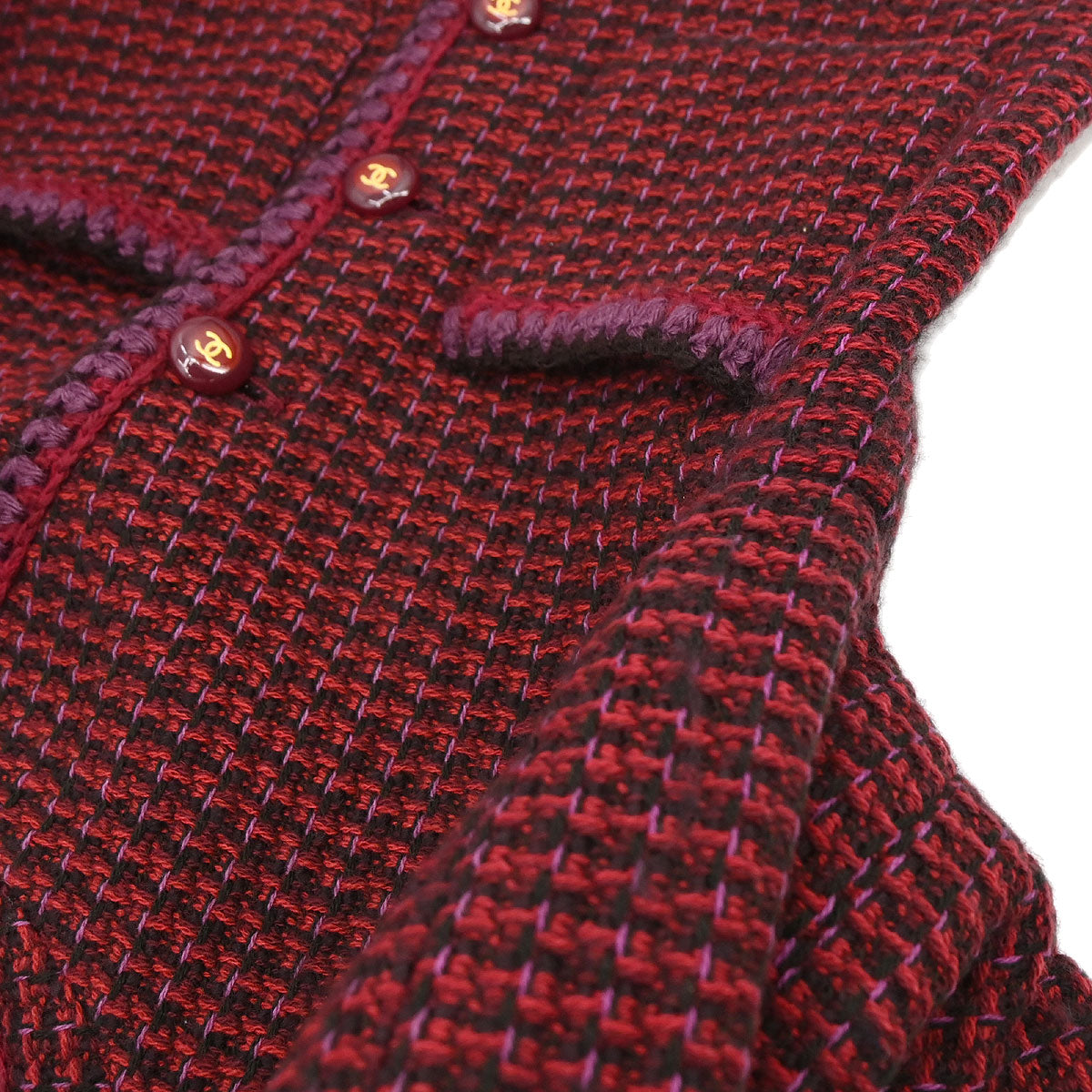 Chanel 2001 Single Breasted Jacket Red #40