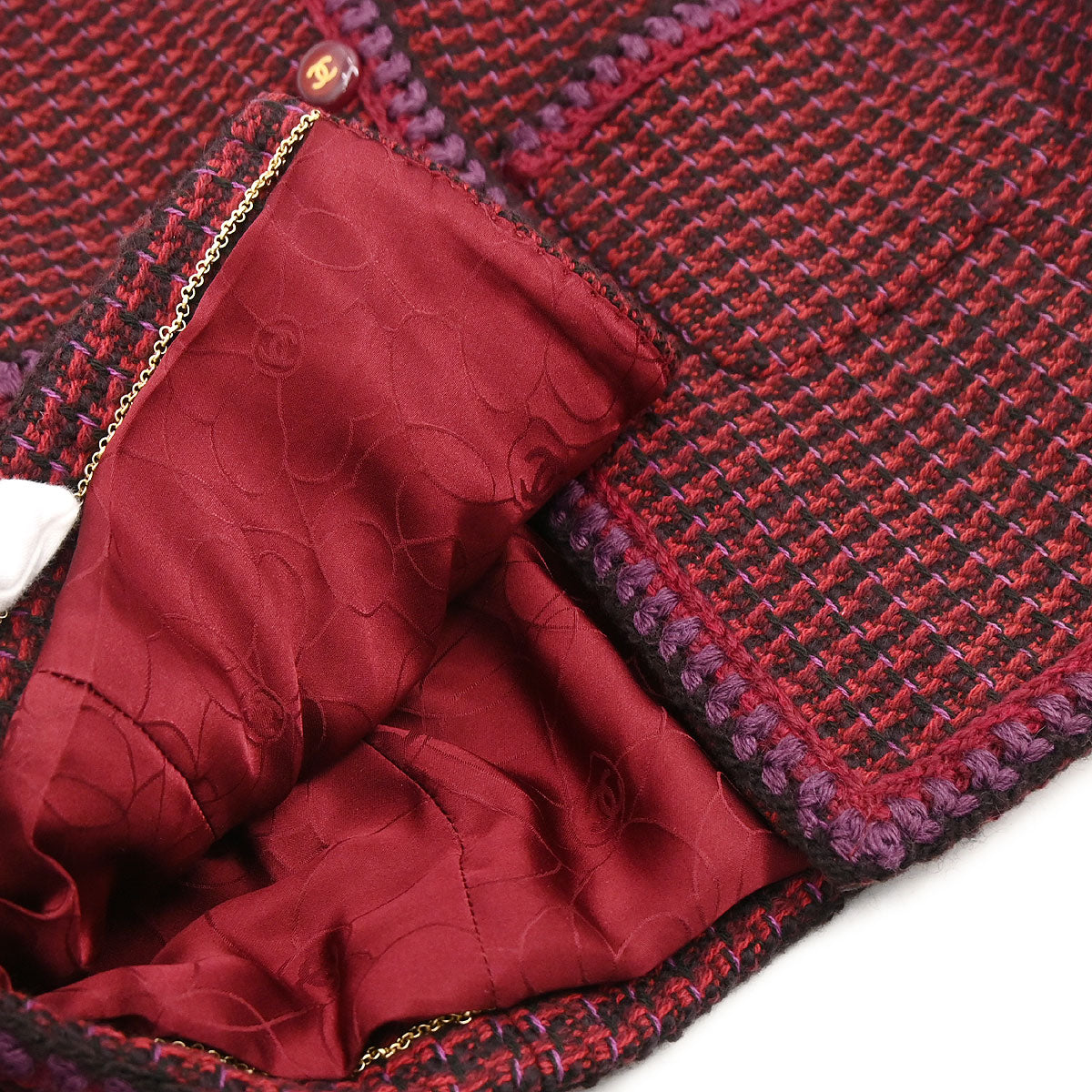 Chanel 2001 Single Breasted Jacket Red #40