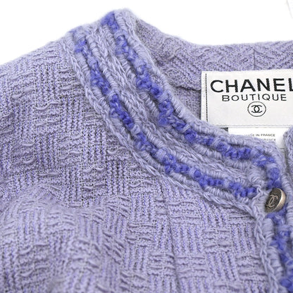 Chanel 1998 Collarless Jacket Purple #38