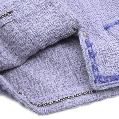 Chanel 1998 Collarless Jacket Purple #38