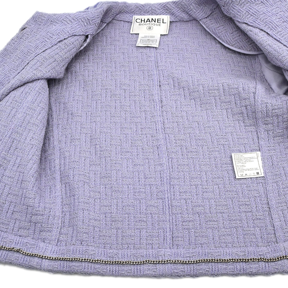 Chanel 1998 Collarless Jacket Purple #38