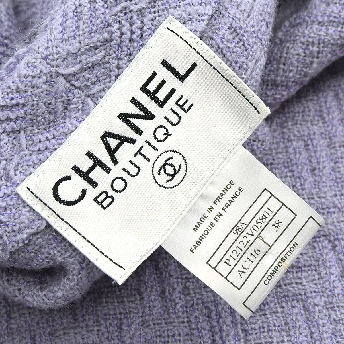 Chanel 1998 Collarless Jacket Purple #38