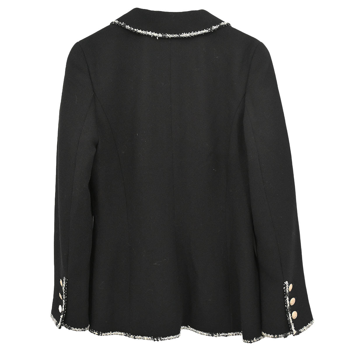 Chanel 2005 Single Breasted Emblem Jacket Black #40