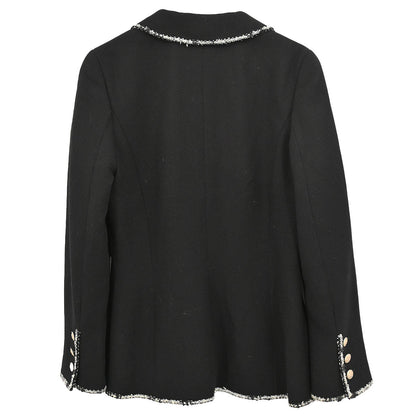 Chanel 2005 Single Breasted Emblem Jacket Black #40