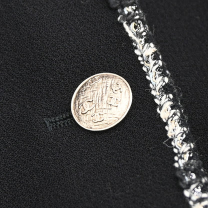 Chanel 2005 Single Breasted Emblem Jacket Black #40