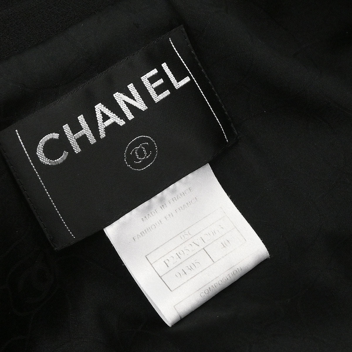 Chanel 2005 Single Breasted Emblem Jacket Black #40