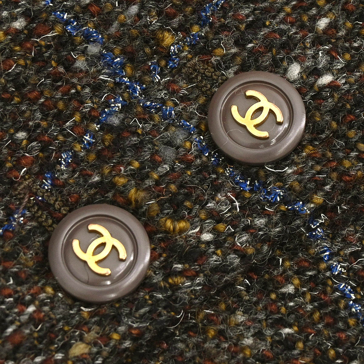 Chanel 1994 Setup Suit Jacket Skirt Brown #36