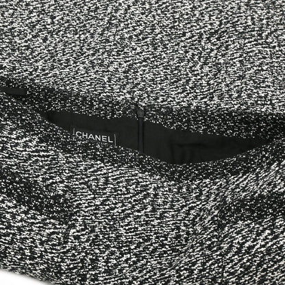 Chanel 1997 Tweed Setup Suit Jacket Skirt Black #38