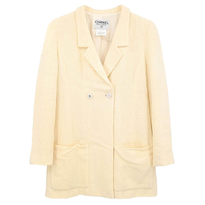 Chanel 1996 Double Breasted Jacket Ivory #38